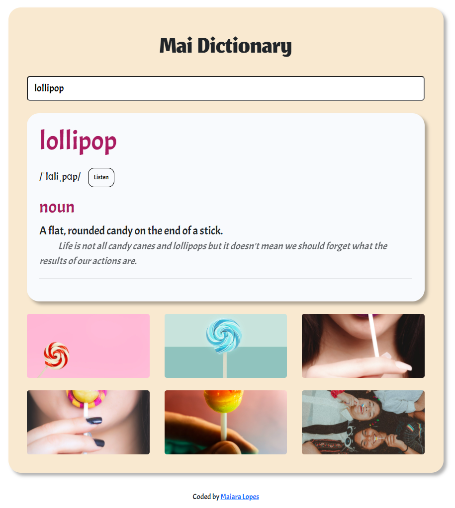 Dictionary app